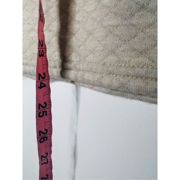 Kuhl Oatmeal Diamond Weave Cowl Neck Pullover Merino Wool Blend - Picture 8 of 10